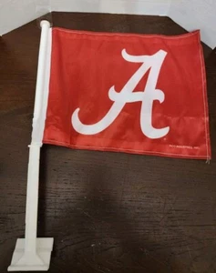 Alabama Crimson Tide Red Window Mount 2-Sided Car Flag New - Picture 1 of 3