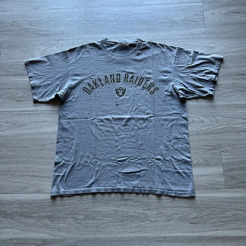 Vintage Oakland Raiders Shirt Mens Large Gray Nike Football NFL 90s Adult Cover