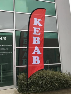 Kebab Replacement Flag / 3.5m Outdoor Advertising Sign (without Pole/Base) - Picture 1 of 4