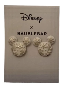 Disney X BAUBLEBAR Mickey Mouse Snowflake Statement Stud Earrings - Picture 1 of 3
