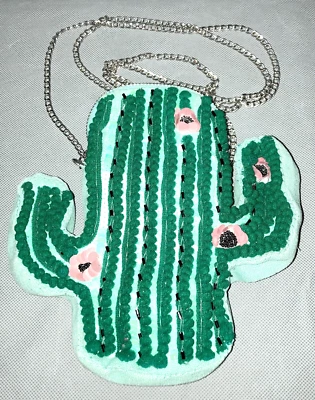 Cartera Bandolera Circus Sam Edelman Cuentas Saguaro Cactus Borde Verde Texturizada Foto 1 de 4