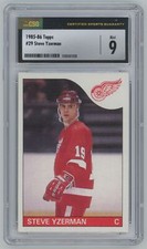 1985-86 Topps Steve Yzerman CSG MINT 9 . Detroit Red Wings #29