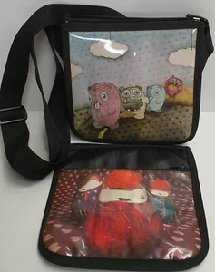 Melbourne Cybertart Handbag with 2 Detachable Digital Print Panels Handmade 22cm - Picture 1 of 6