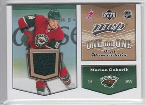 2007-08 UD MVP GABORIK HEJDUK DUAL JERSEY ONE ON ONE Game Used Upper Deck Kings
