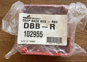 Cooper Wheelock DBB-R Fire Alarm Deep Back Box In Red - Picture 1 of 3