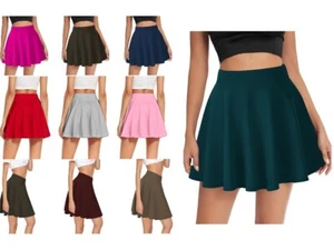 Mädchen ausgestellter Skater Minirock dehnbar elastische Taille Freizeit Alltagskleidung - Bild 1 von 43