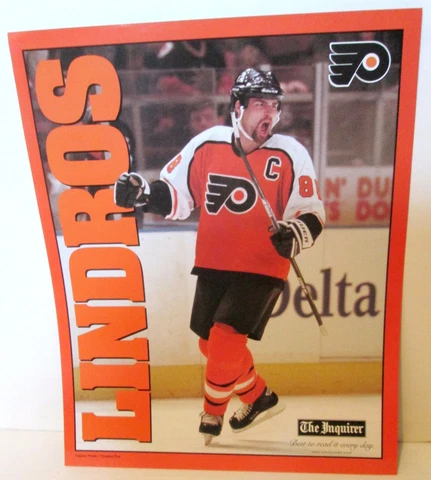PHILADELPHIA FLYERS NHL HOCKEY POSTER ERIC LINDROS INQUIRER NEWSPAPER PROMO Cover