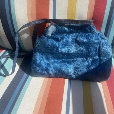 Vtg Girls Faux Fur 8” Hand Warmer Muff / Clasp Change Purse Combo 1940’s Poor - Image 1 of 4