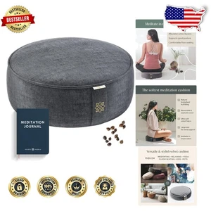 Almohada ergonómica de meditación Zafu de terciopelo - Cojín de trigo sarraceno personalizable - Imagen 1 de 10