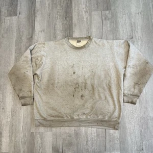 Vintage Distressed 90’s Carhartt Thermo Lined Black Pullover Crewneck Men’s 2XL - Bild 1 von 11