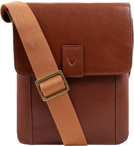 AM-001-Tan Aiden Small Leather Cross Body, Tan - Picture 1 of 7