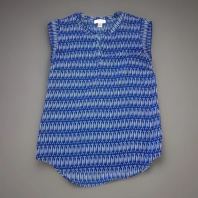 Kenar Career Blouse Top Blue White Women's Size XS - Image 1 of 4