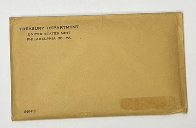 1960 P & D Mint Set with Original Envelope 10 Coins Total - Image 1 of 4