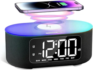 White Noise Machine & Alarm Clock with 25 Sounds, Bluetooth Stereo Speaker, 1... - Picture 1 of 12
