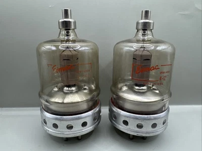 Tubo de vacío transmisor Eimac 4-125A - Par - Prueba de continuidad ambos pasados - Leer Foto 1 de 4