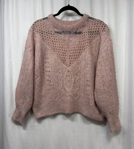 Suéter Express Mujer Talla Grande Suave Rosa Tejido Difuso Encaje Romántico - Imagen 1 de 24