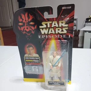 Hasbro Star Wars Episode 1 Obi-Wan Kenobi Jedi Duel Actionfigur 1998 Commtech - Bild 1 von 5