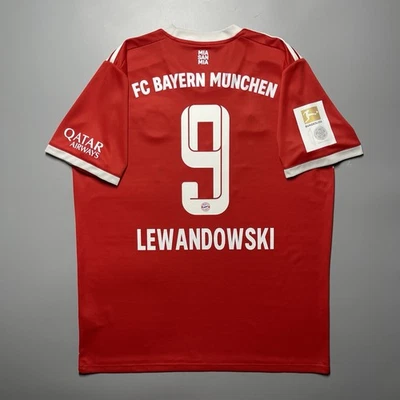CAMISETA BAYERN ADIDAS 2022/2023 FOOTBALL HOME #9 LEWANDOWSKI TAMANHO “XL” H39900 - Imagem 1 de 4