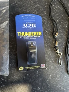 ACME THUNDERER OFFICIAL REFEREE WHISTLE. BRAND NEW. UNOPENED! - STRAP INCLUDED! - Picture 1 of 5