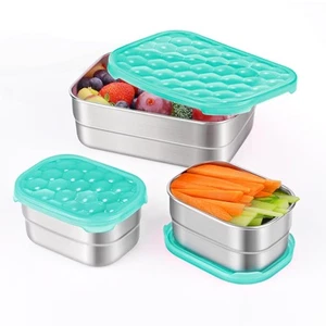 Tanjiae Stainless Steel Lunch Containers for Kids | Leak Proof Food Grade Sna... - Picture 1 of 7