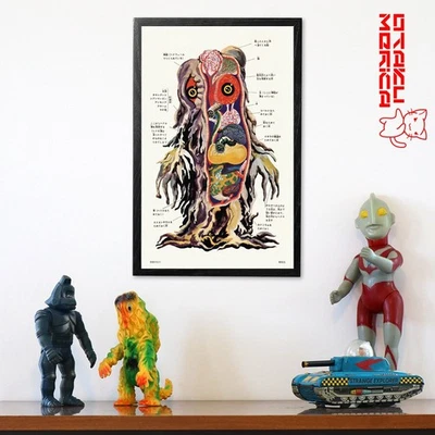 Kaiju Cutaway Anatomy Art Print Hedorah (Color) - 11 x 17in PRINT ONLY - Image 1 of 2