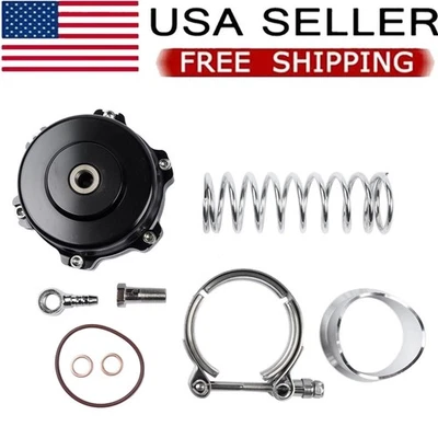 Black Universal 50mm BOV Blow Off Valve Q Typer With Tial Logo V-Band Flange - Image 1 of 4