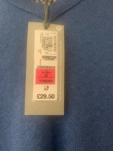 MARKS AND SPENCER 100% COTTON MEN''S JUMPER/MOCK SHIRT - XXL, BRAND NEW, TAGS - Picture 1 of 2