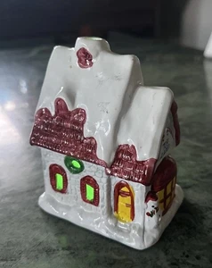 Vintage JSNY Ceramic Winter Toy Land Shop Candle Holder Figurine Christmas Decor - Picture 1 of 17