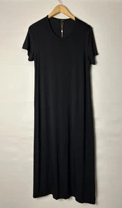 Quince Dress Womens Small Black Bamboo Jersey Maternity Nursing T-Shirt Midi S - Picture 1 of 8