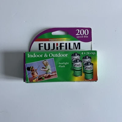 Fujifilm 35mm Indoor & Outdoor Film Deadstock (Expired) 4 Pack 24 Exposures 200 - Image 1 of 3