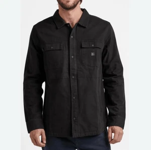 Roark Hebrides Unlined Snap Front Jacket Black Shirt Men’s Medium - Picture 1 of 10