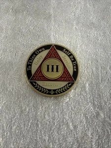 3 Year AA (Alcoholics Anonymous) sobriety medallion or chip - Picture 1 of 3