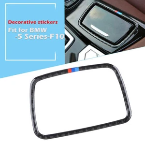 Car Ashtray Panel Trim Frame Carbon Fiber Sticker For BMW 5 Series F10 2011-17 ， - Picture 1 of 6