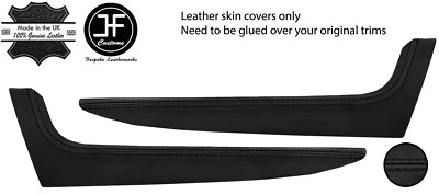 BLACK STITCH 2X DOOR POCKET TRIM LEATHER COVERS FITS SMART ROADSTER 452 03-05 - Image 1 of 2