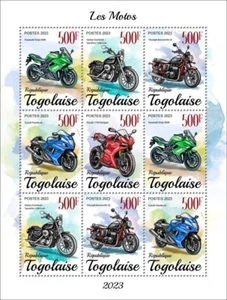 Motorcycles MNH Stamps 2023 Togo M/S - Picture 1 of 1