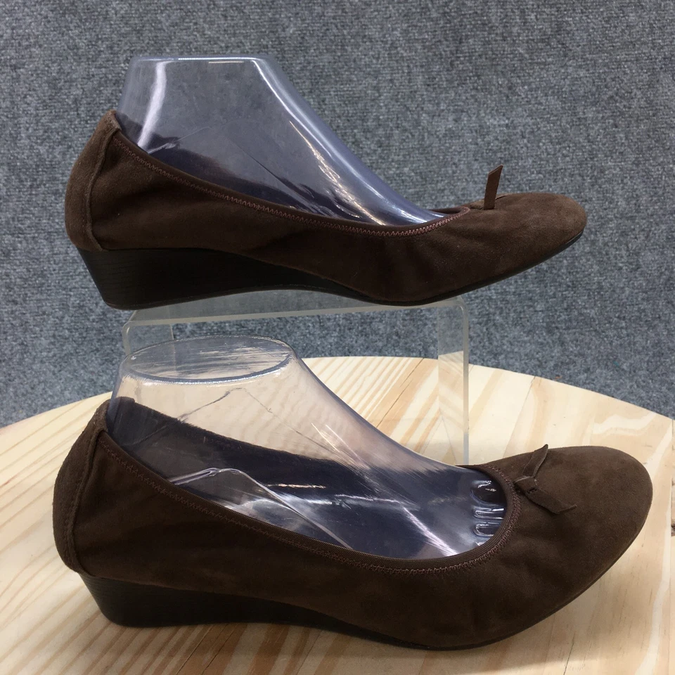 Zapatos Hush Puppies para mujer 11 M informales sin cordones zapatos de salón de ballet marrón gamuza cuero Foto 1 de 4