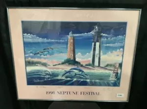 Vintage 1998 Neptune Festival Poster 22x28 – Virginia Beach Commemorative Print - Picture 1 of 4