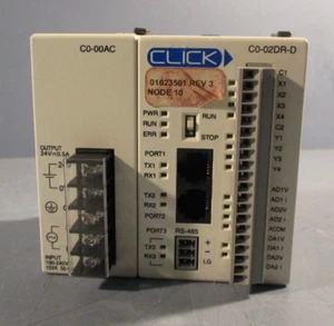CLICK KOYO ELECTRIC C0-00AC Power Supply + Analog PLC I/O Module C0-02DR-D - Picture 1 of 7