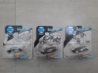 HOT WHEELS PERSONAJES COCHES DC SERIE BOCETADA BATMAN HARLEY QUINN EL JOKER GT Foto 1 de 2