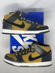 Nike Dunk Mid Pro SB 314383 706 Golden Hops/Black-Varsity Red Size 10.5 - Picture 1 of 6