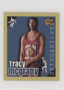 1997 Press Pass Double Threat Retroactive Tracy McGrady #9 Rookie RC HOF