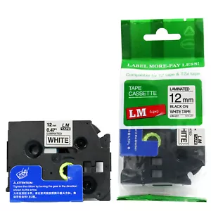 LMe Premium 1/2" stampa nera su etichetta bianca compatibile con P-Touch TZe-231 12 mm - Foto 1 di 3