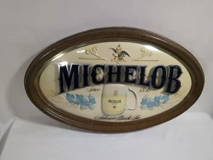 Vintage Michelob Bier Oval Blase Front Wandschild Bar Höhle Garage - Bild 1 von 16