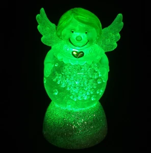 Cute Angel Acrylic LED Color Changing Heart - Picture 1 of 8