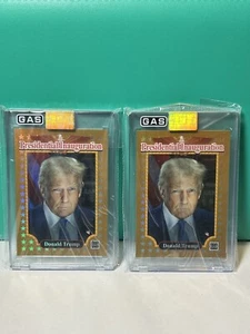 GAS Donald Trump Presidential Inauguration Serial 45 AND 47 /200 Gold Foil Cards - Picture 1 of 9