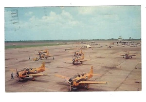 Postal de aviación de la década de 1960 Estación Aérea Naval de Memphis, entrenadores y torre de control - Imagen 1 de 2