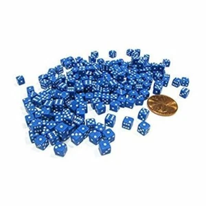 Koplow Games Blue Opaque D6 Dice with White Pips 5mm ( Pack of 10) - Picture 1 of 1
