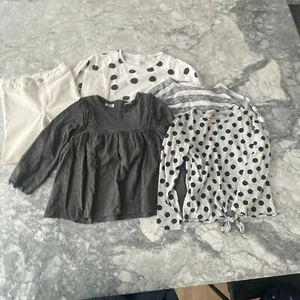 Crewcuts Zara Baby Girls Top Blouse Pants Kids 5 Piece Bundle - Picture 1 of 14