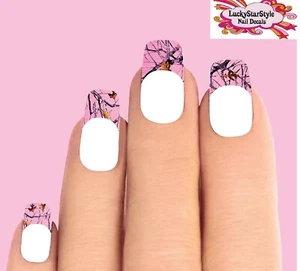 Juego de 10 puntas de calcomanías para uñas tobogán acuático - rosa musgo roble realtree camuflaje - Imagen 1 de 1