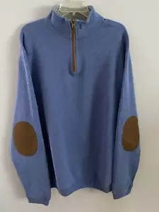 Suéter Daniel Cremieux 1/4 Cremallera Reversible Azul Gris Para Hombre Talla Grande Alto - Imagen 1 de 5